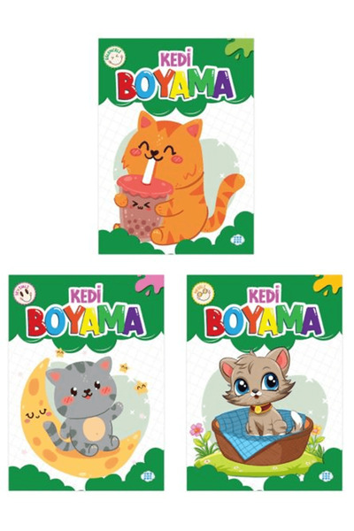 dokuzyayinlari Kedi Boyama Seti (3 Kitap) / Kolektif / Dokuz Çocuk / 87895674...