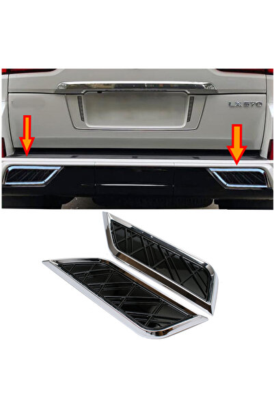 Choice Car Rear Bumper Tail Exhaust Cover Trim For Lexus LX570 LX 570 2016 2017 2018 2019 2020 3D Car Re...
