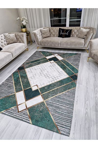 ALLGELSİN Carpet Cover 4m² 160X230Cm Four Square Meters Washable Carpet Cover
