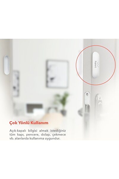 AlGeliyo Fonri Akıllı Kablosuz Kapı Pencere Sensörü Hırsız Alarm Seti Sistemi, Wifi, Mobil Bildirim, Uzaktan