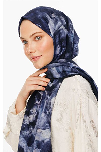 VALORSCARF Dark Rose Pattern Cotton Silk Shawl