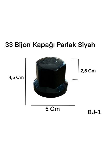 gcstore 20Pcs 33 Glossy Black Wheel Cover Fits Truck Trucks and Buses
