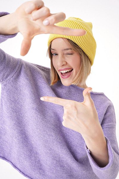 CHUBA Thessaloniki Knitted Women's Beret Yellow - 25W5004