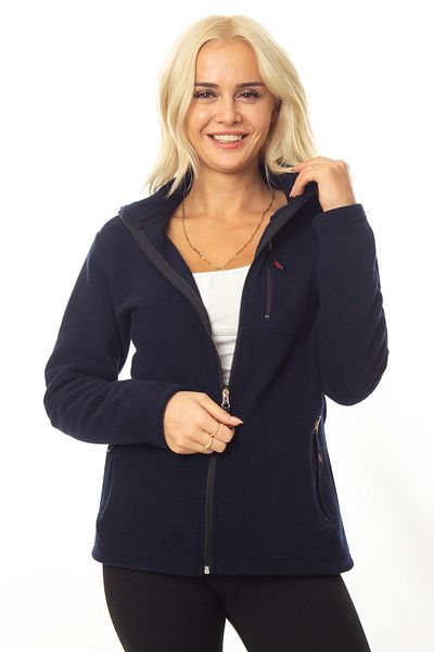 BEG COLLECTİON Women's Fleece Full Zip 3 Pocket Outdoor Thick Fleece Jacket