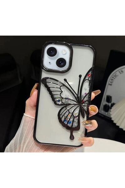 Aksesuarda Moda حافظة بنمط الفراشة المتوافقة مع هاتف Iphone 15، يمكن استخدامه...