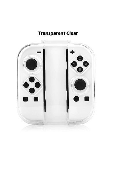 Choice Trn Clear 3 Colors Transparent Case For Ns Switch/oled Joy-cons Handle Storage Box For Joycons Dust-