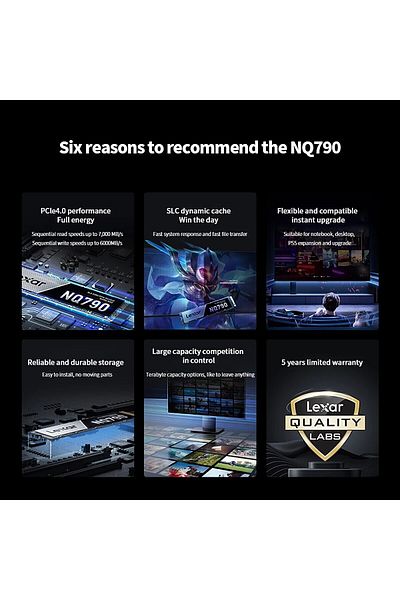 Choice 2TB Lexar Solid State Drives NQ790 M.2 Interface SSD NVMe Protocol PCIe4.0x4 2TB 1TB Gaming Entertai