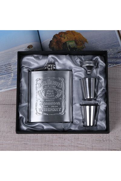 Shunmaii B 8oz Outdoors Portable Pocket Hip Flask Stainless Steel Whisky Flask Drink Alcohol Container Gift .