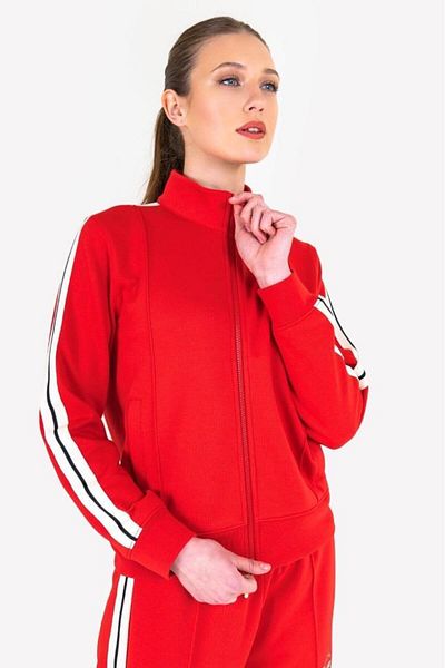 Lescon 23Ntbs 002120003   Red Women's Zippered Sweatshirt
