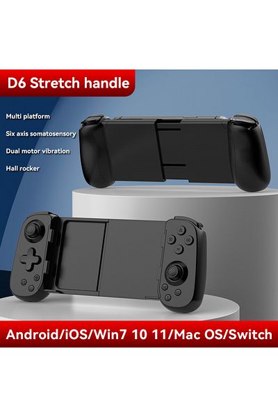 ZUIDID D6-Black Hot Sale BSP D8 RGB Tablet Controller Wireless Handle For Switch Game Bluetooth Stretching