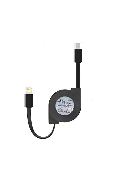 Choice كابل شحن سريع قابل للسحب بطول 1 متر من النوع C إلى 8 دبابيس، يدعم الشح...