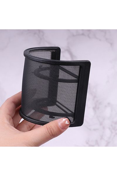 SDJZT 1pc Universal Microphone Pop Filter Condenser Microphone PC Studio Recording Metal Windscreen