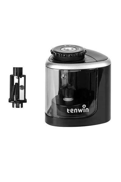 Choice black TENWIN 1pc Electric Single Hole Pencil Sharpener, Suitable for 6-8mm Pencils, School/office Qu
