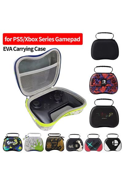 ALLOYSEED EVA Portable Storage Handle Bag for PS5/Xbox Series Gamepad Shockproof Protective Carry Case Stor...