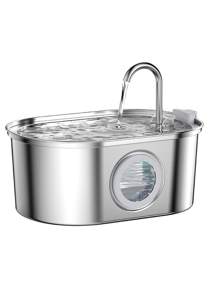 Choice موزع مياه للحيوانات الأليفة سعة 3.2 لتر مع نافذة شفافة وفلتر صامت وصنب...