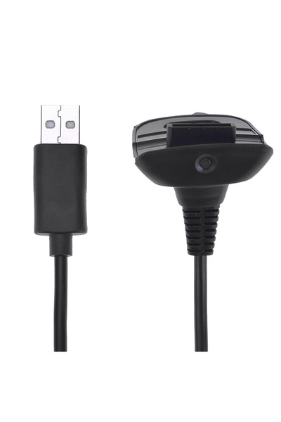 ALLOYSEED كابل شحن USB أسود لجهاز تحكم Xbox 360، سلك توصيل لاسلكي/سلكي، طوله 150 سم، أسود