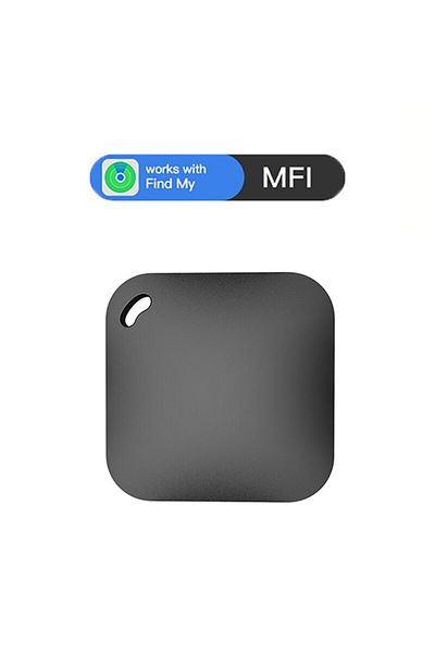 Choice جهاز تعقب GPS ذكي يعمل بتقنية البلوتوث باللون الأسود يعمل مع تطبيق Find My من Apple وجهاز تذكير ITag لمكافحة الضياع وجهاز MFI Rat