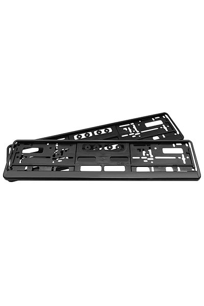 Choice 2Pcs Number Plate Holder Black License Plate Holder Mount EU Standard License Plate Frame Cover A...