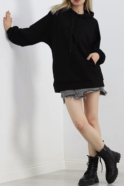 lavish Black Kangaroo Pocket Sweat - 2349.105