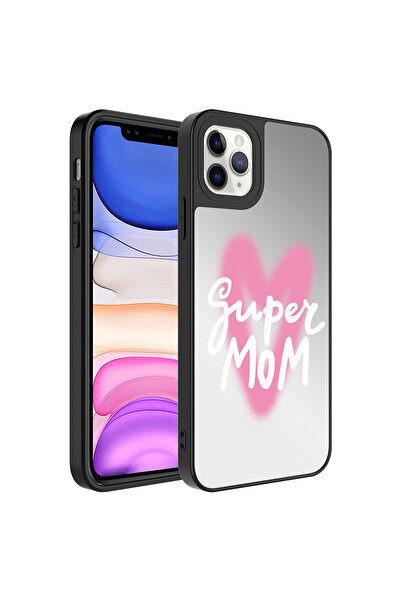 TechTrove iPhone 11 Pro Kılıf Aynalı Desenli Kamera Korumalı Parlak Darbe Emi...