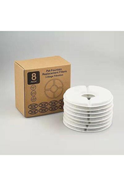 Choice فلتر كربون نشط بديل، قطر 12.7 سم، 8 قطع، لنافورة مياه شرب القطط.