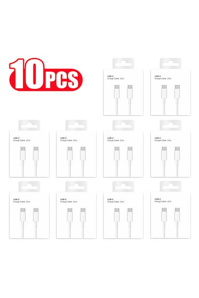 Choice 1.5m 10 Pieces With Box 10 PCS Original USB C to USB C 100W PD Cable for iPhone 15 Plus Pro Max Huaw