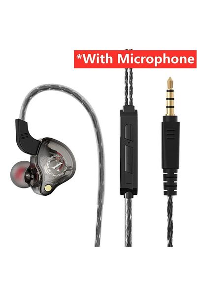 Choice Black with Mic Original X2 Dynamic Wired Earphones HIFI Heavy Bass Earbuds In Ear Gaming Headphones