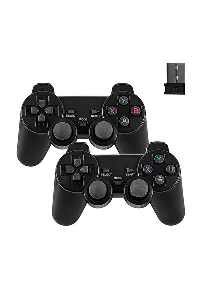 ALLOYSEED وحدة تحكم ألعاب 64 جيجابايت 2.4 جيجا هرتز مع جهاز استقبال لوحة ألعاب لاسلكية ثلاثية الأبعاد وحدة تحكم ألعاب صغيرة للتلفزيون المنزلي