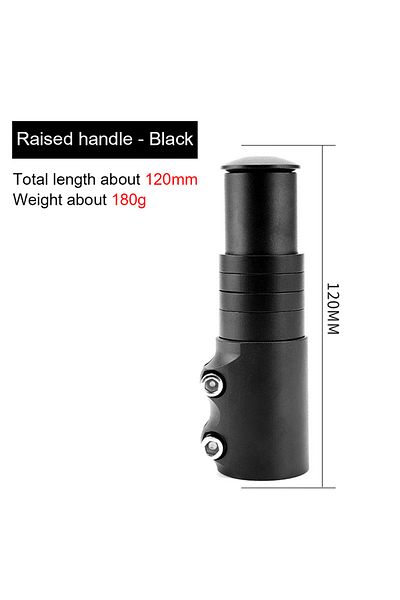 Choice Black 120mm Aluminum Alloy Bike Fork Stem Riser Extender Extension Bicycle Cycling Bike Stem Head Up