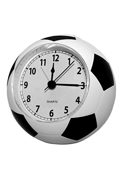 Choice White Soccer Ball Alarm Clock, Silent Table Clock 3D Football Shaped Student Cartoon Cute Clock, Bir