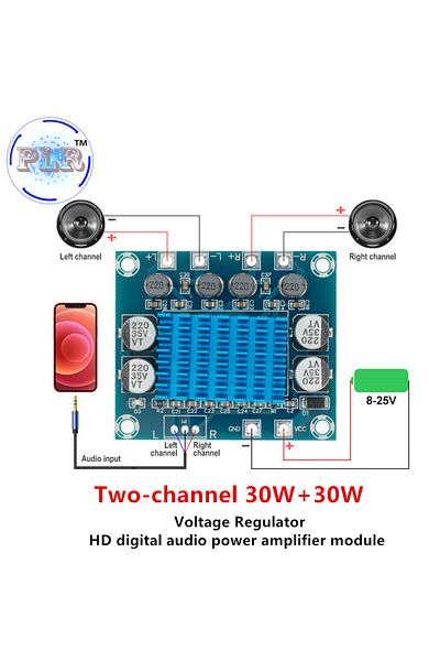 Choice TPA3110 XH-A232 30W+30W 2.0 Channel Digital PLR Stereo Audio Power Amplifier Board DC 8-26V 3A