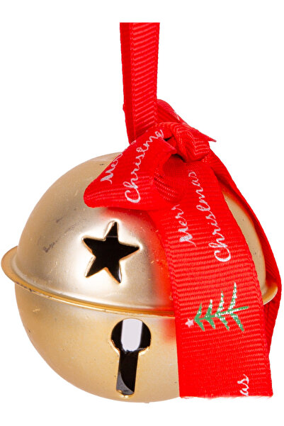 Herdekora Στολίδι Χριστουγεννιάτικου Δέντρου Χριστουγεννιάτικη Μπάλα Κουδούνι Χρυσό 5,5 εκ.