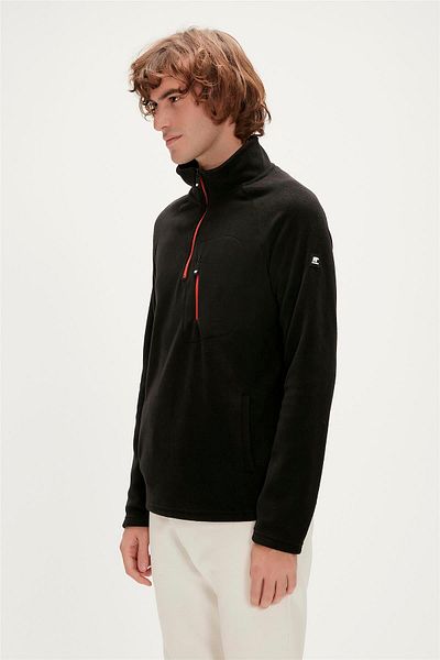 Bad Bear Husky Half-zip Black Half-Zip Men's Fleece Sweatshirt