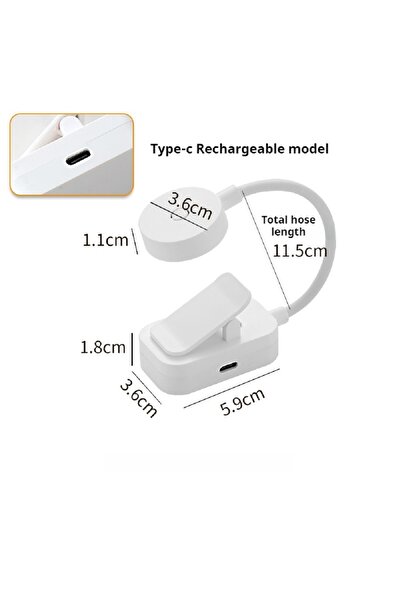 Choice WHITE Rechargeable Folding Mini Clip Book Lamp USB Rechargeable LED Ni...