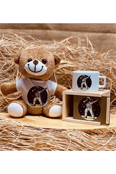Gift Moda The Dabbing Astronaut Designed Mug and Teddy Bear Set