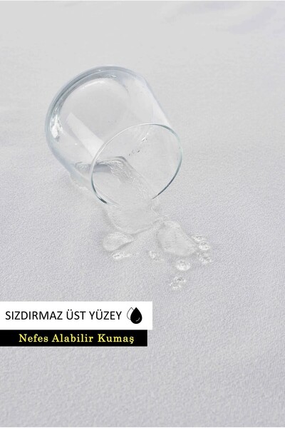 Mislina Home Wellsoft Sıvı Su Geçirmez Fitted Full Kenar Tek Çift Kişilik Yatak Koruyucu Sessiz Alez