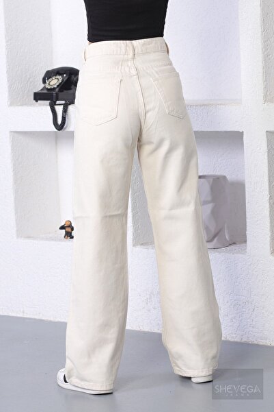 MAKRAS EXCLUSIVE A167159 Jeans High Waist Boyfriend Loose Wide Leg Denim Pants