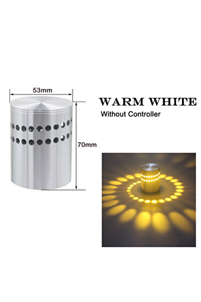 Choice Silver 3W Warm White Light Spiral Hole LED Wall Lamps Warm White Cold White Aluminum Modern Creative