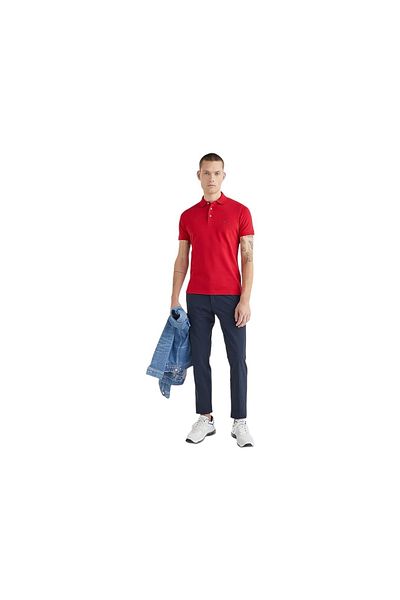Tommy Hilfiger Rotes Herren-Poloshirt Mw0mw17771xix