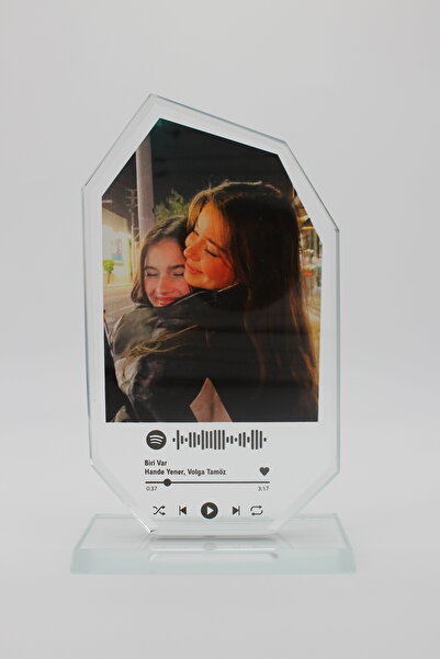 ulus kristal Kişiye Özel İsimli ve Fotoğraflı Spotify Cam Plaket Aileye, Sevg...