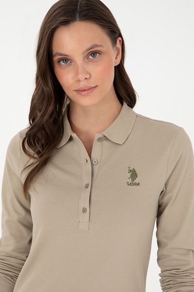 U.S. Polo Assn. Hanorac de bază kaki deschis pentru femei 50289541 -VR183