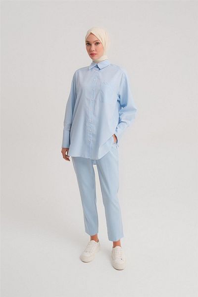 Armine Ψηλόμεσο Baby Blue Carrot Παντελόνι - Ort2518