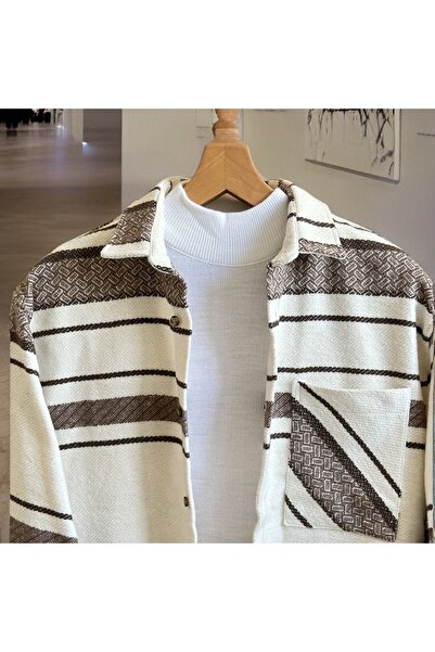 Hazhers Чоловіча сорочка оверсайз з коміром і довгими рукавами