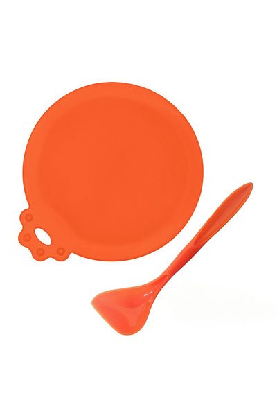 Choice 2pcs/set Reusable Pet Food Can Cover Silicone Dogs Cats Storage Tin Cap Lid Seal Cover with Spoon