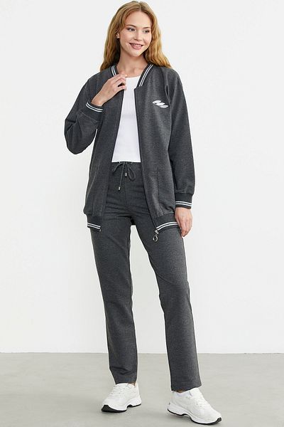 Sam Σετ φόρμας πλεκτής φόρμας με φερμουάρ Anthracite