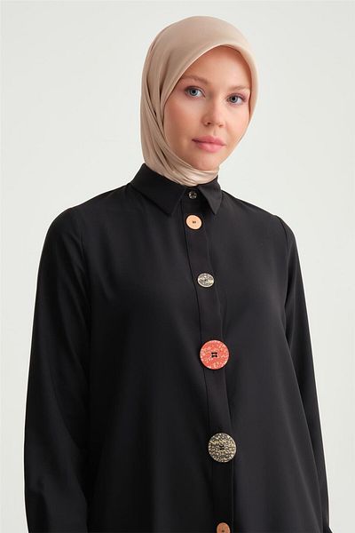 Armine Black Tunic - Ort4208 Model
