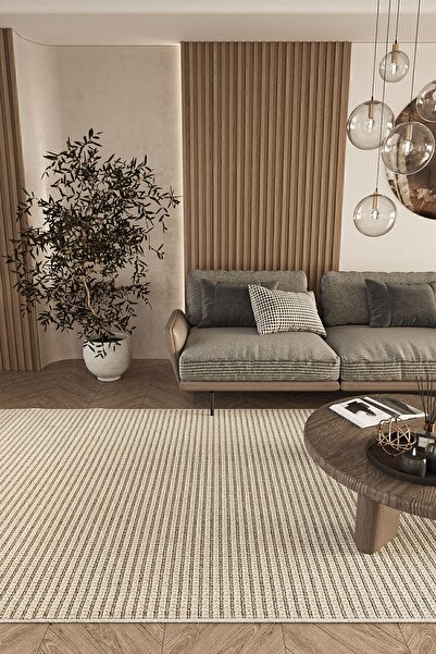 Cool Halı Elit 17 Bej Bukle Salon Halısı Etnik Mutfak Halısı Dokuma Halı Yolluk Dekoratif Koridor Halısı