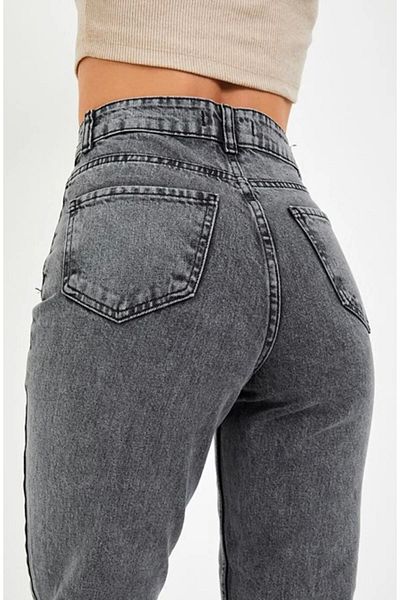 MAKRAS EXCLUSIVE Leo, anii 90, Dora Snow Wash Mom Jean Blue cu talie înaltă
