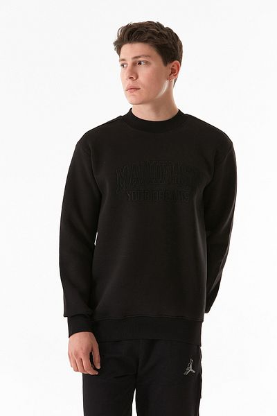Fulla Moda Φούτερ με κεντημένο γιακά με κείμενο