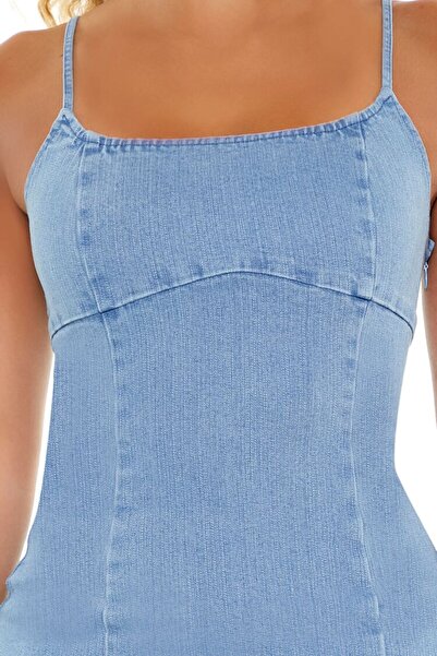 Forever 21 Denim Cutout Detaylı Mini Elbise